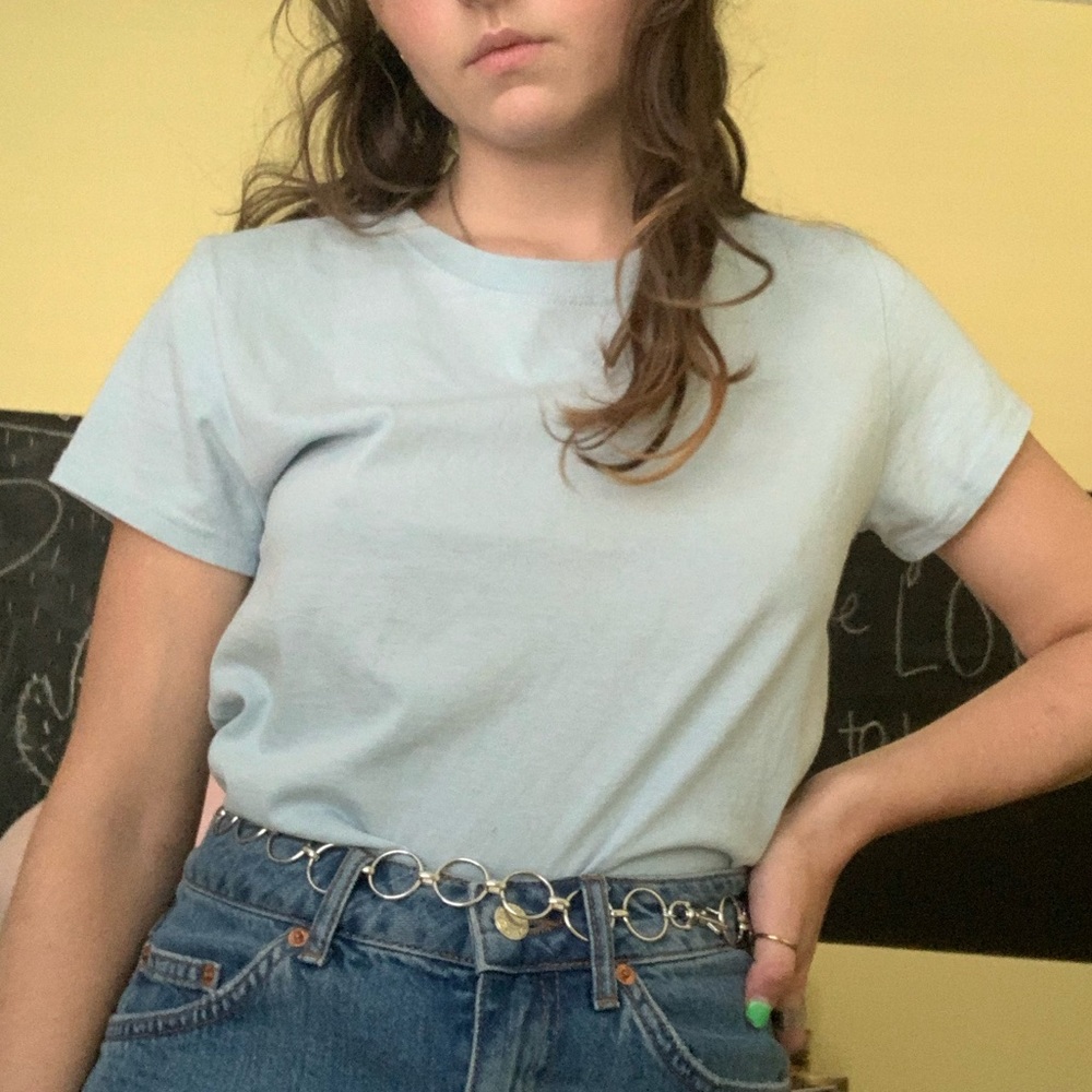 urban outfitters solid blue t shirt 🦋